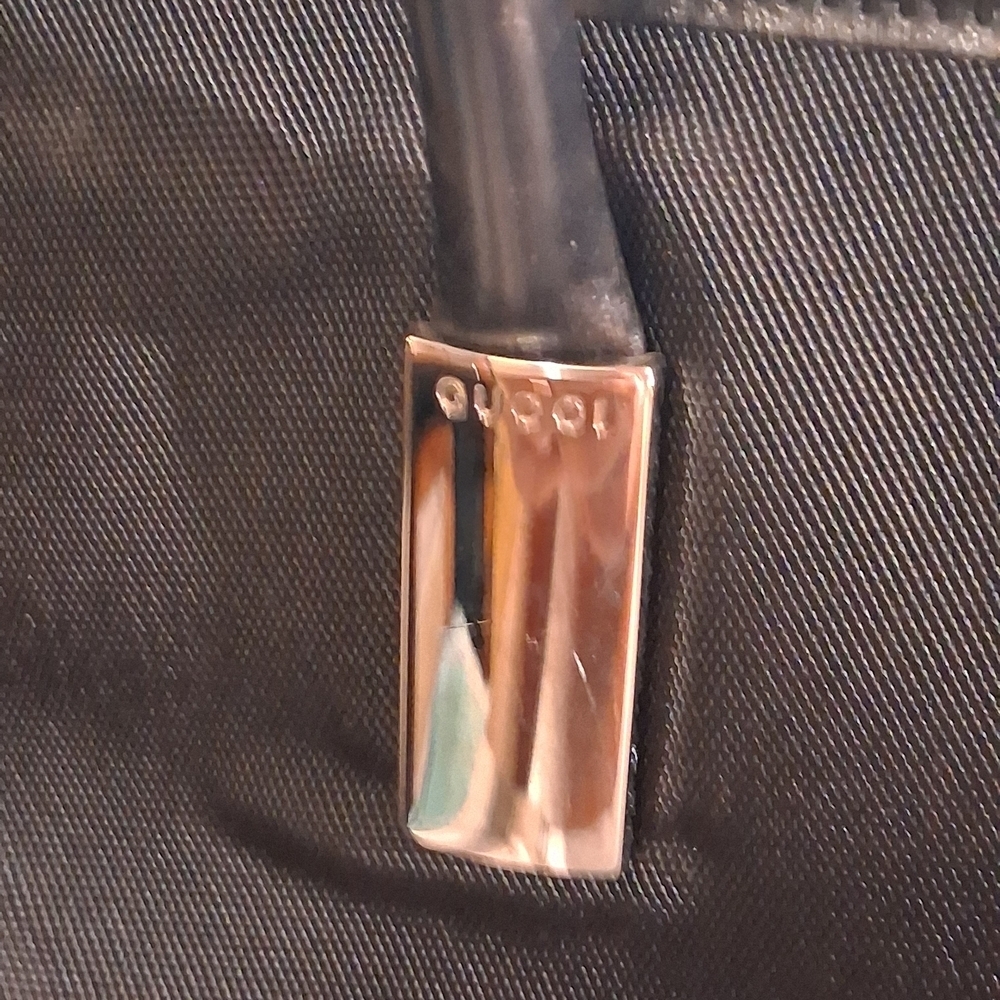 Black Tote Bag with Silver Accents - Picture 3 of 16